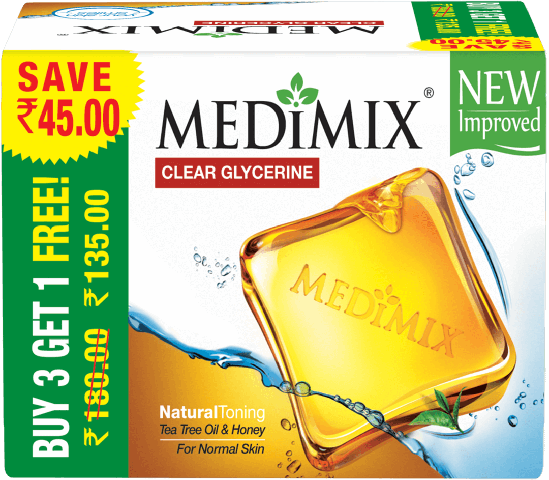 Transparent Soap With Glycerine and Lakshadi Oil - 75g - Buy 3 Get 1 Free!
